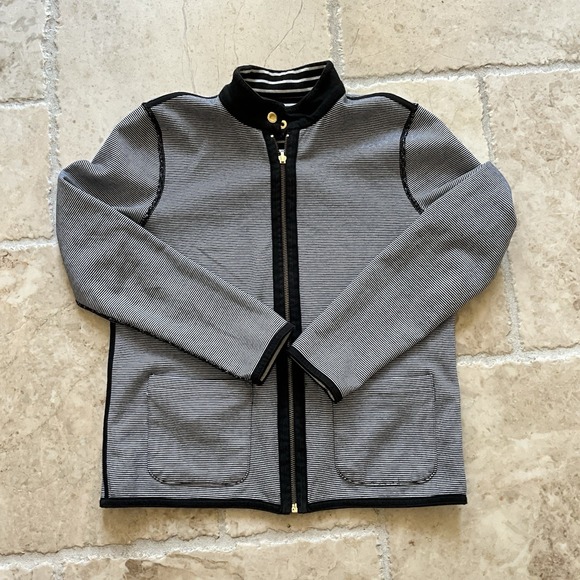 Ralph Lauren Black & White Reversible Striped Zip Up Knit Jacket P/M - Picture 8 of 9
